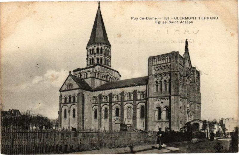 Carte postale ancienne Puy-de-Dome - Clermont-Ferrand - Eglise Saint-Joseph à Clermont-Ferrand