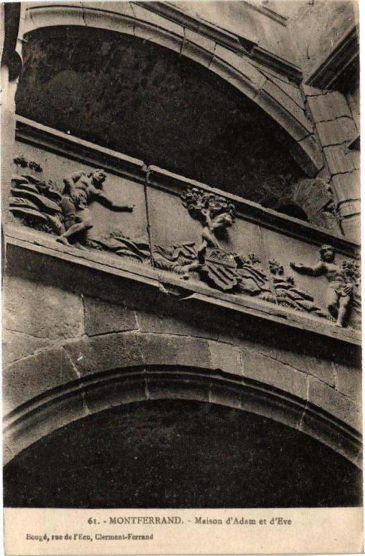 Carte postale ancienne Montferrand - Maison d'Adam et d'Eve