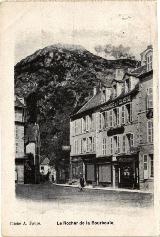 Carte postale ancienne Le Rocher de la Bourboule à La Bourboule