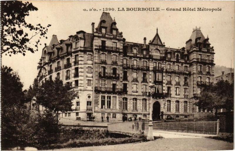 Carte postale ancienne La Bourboule - Grand Hotel Metropole à La Bourboule