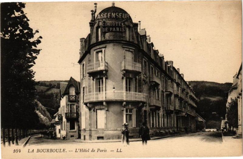 Carte postale ancienne La Bourboule - L'Hotel de Paris à La Bourboule