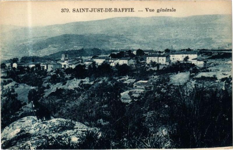 Carte postale ancienne Saint-Just-de-Baffie - Vue générale à Baffie
