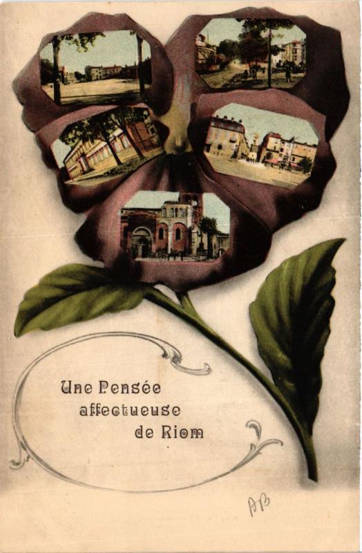 Carte postale ancienne Une pensée affectuese de Riom