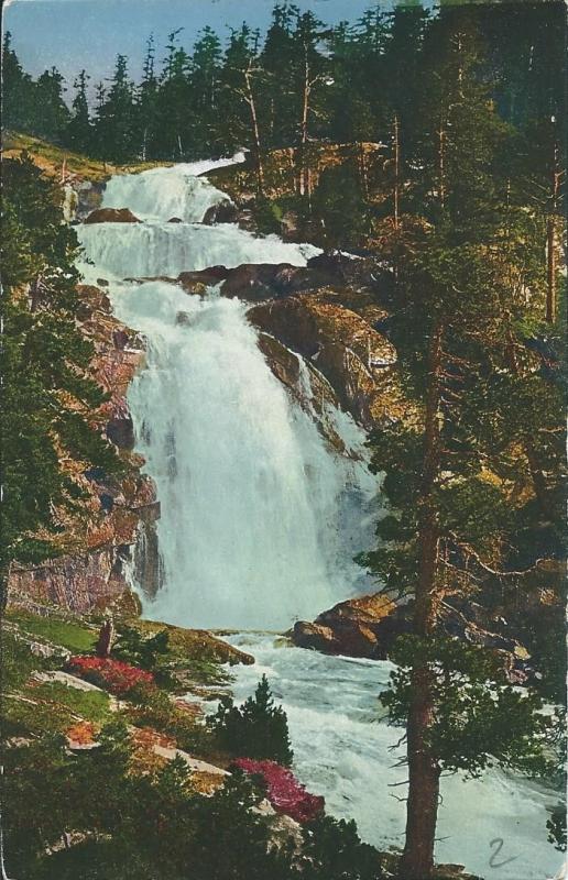 Carte postale ancienne Cascade du Pont d'Espagne à Cauterets