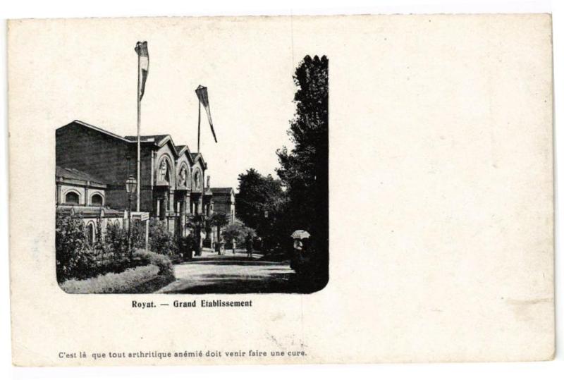 Carte postale ancienne Royat - Grand Etabl. à Royat