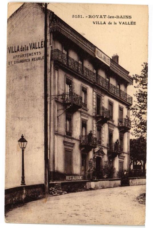 Carte postale ancienne Royat-les-Bains - Villa de la Vallée à Royat