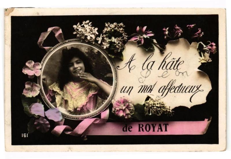 Carte postale ancienne A la hate un mot affectuev de Royat à Royat