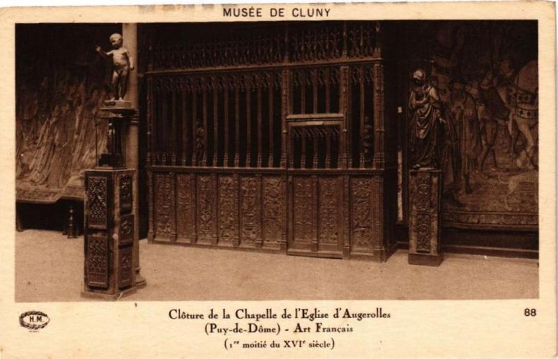 Carte postale ancienne Musée de Cluny - Cloture de la Chapelle de l'Eglise d'Augerolles à Augerolles