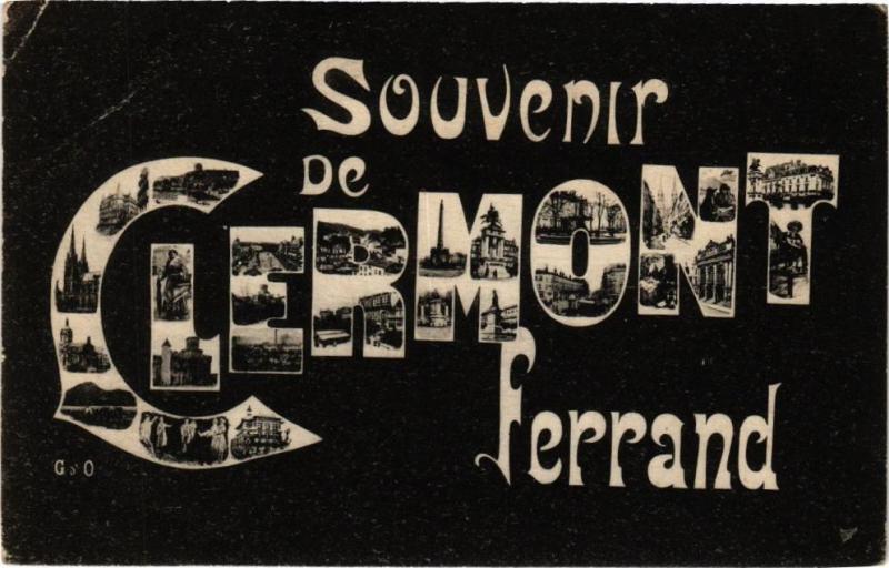 Carte postale ancienne Souvenir de Clermont-Ferrand à Clermont-Ferrand