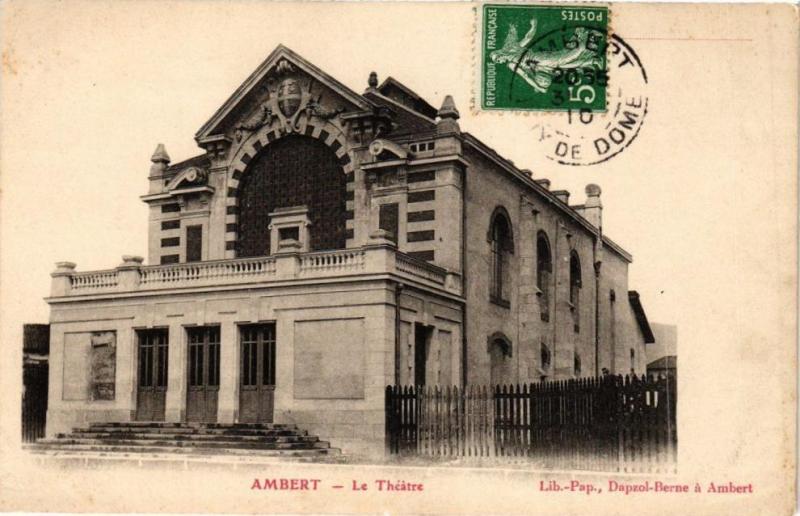 Carte postale ancienne Ambert - Le Theatre à Ambert