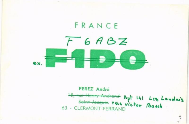 Carte postale ancienne France - ex.F1DO - Perez Andre - Clermont-Ferrand à Clermont-Ferrand