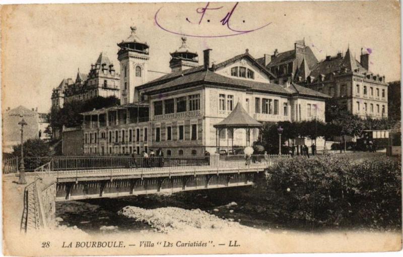 Carte postale ancienne La Bourboule-Villa Les Cariatides à La Bourboule