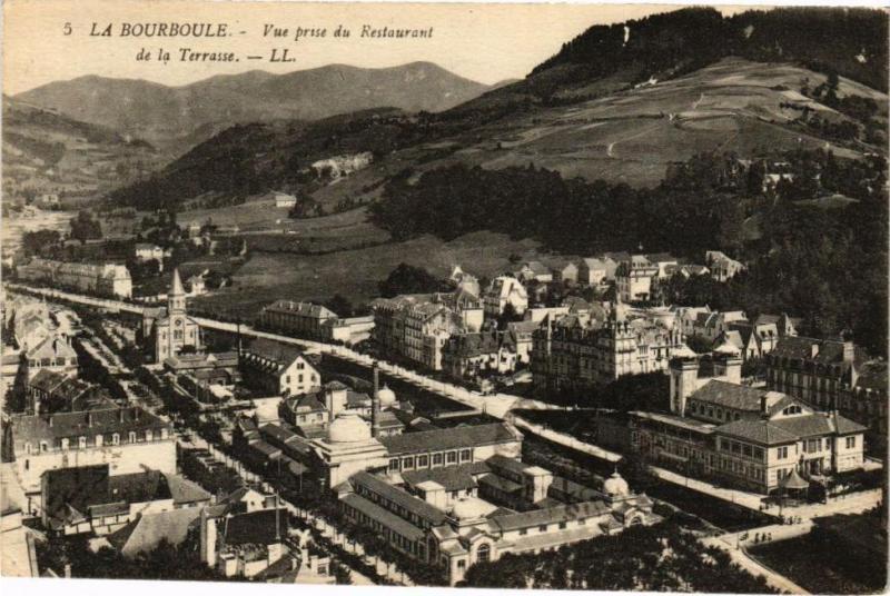 Carte postale ancienne La Bourboule-Vue prise du Restaurant de la Terrasse à La Bourboule