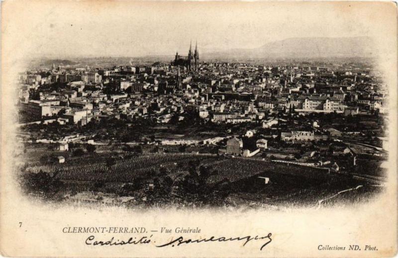 Carte postale ancienne Clermont-Ferrand - Vue générale à Clermont-Ferrand
