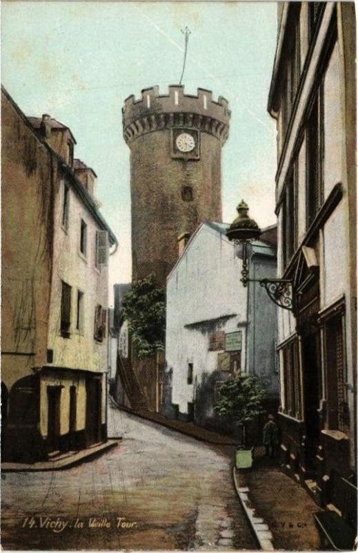 Carte postale ancienne Ed. Aqua 14 Vichy La Vieille Tour à Vichy
