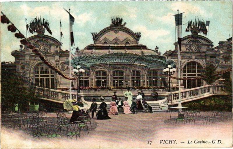 Carte postale ancienne Ed. Aqua 17 Vichy Le Casino à Vichy