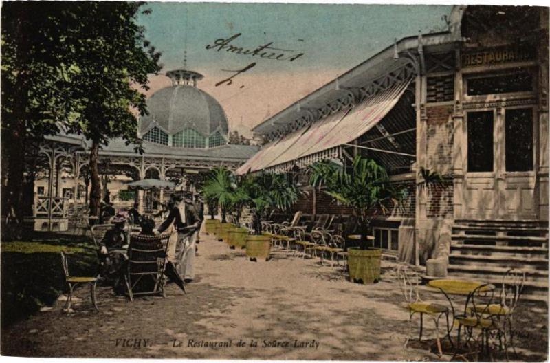 Carte postale ancienne Vichy Le Restaurant de la Source Lardy à Vichy