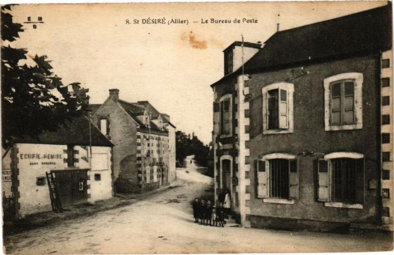 Carte postale ancienne Saint-Desire - Le Bureau de Poste à Saint-Désiré