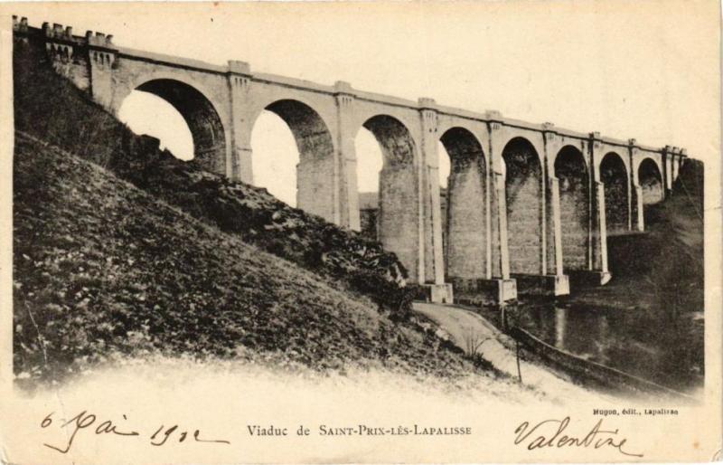 Carte postale ancienne Viaduc de Saint-Prix-lés Lapalisse à Lapalisse