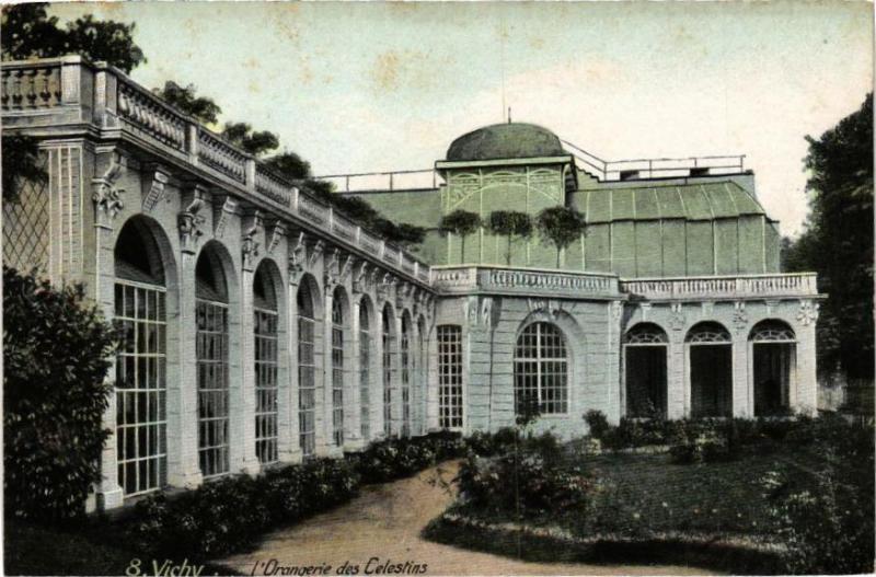 Carte postale ancienne Ed. Aqua 8 Vichy L'Orangerie des Celestins à Vichy