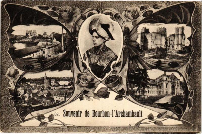 Carte postale ancienne Souvenir de Bourbon-l'Archambault à Bourbon-l'Archambault