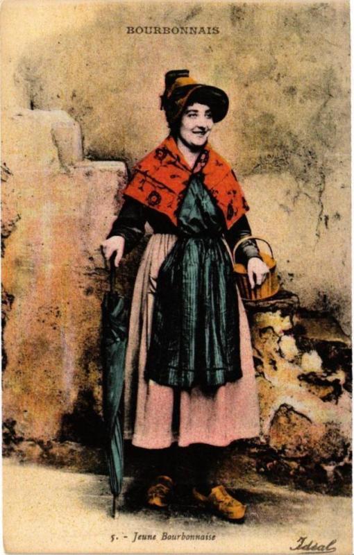 Carte postale ancienne Bourbonnais - Jeune Bourbonnaise