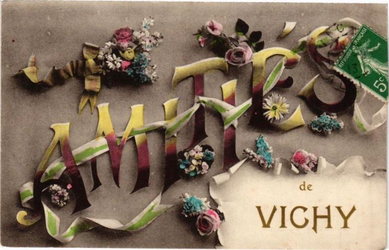 Carte postale ancienne Amitiés de Vichy à Vichy