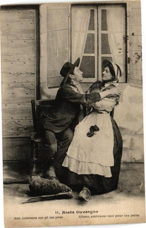 Carte postale ancienne Noste Ouvergne ...Ane ..Alfons