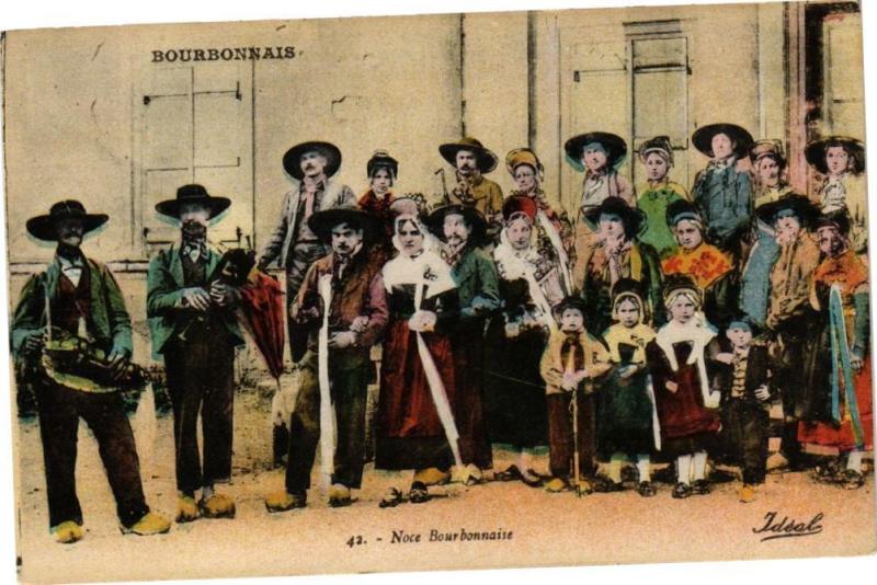 Carte postale ancienne Bourbonnais - Noce Bourbonnaise