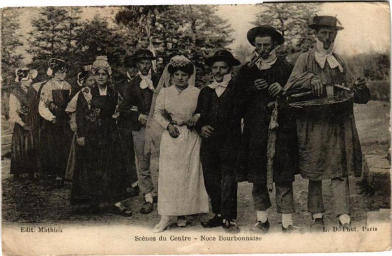 Carte postale ancienne Scénes du Centre - Noce Bourbonnaise