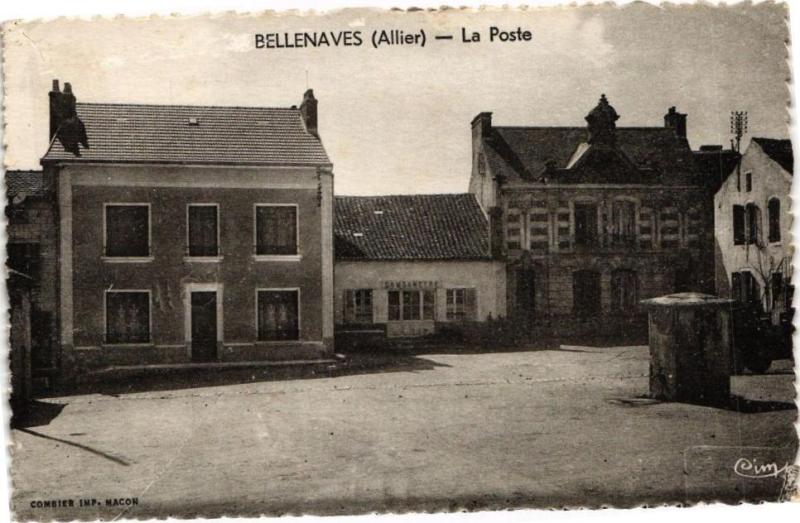 Carte postale ancienne Bellenaves - La Poste à Bellenaves