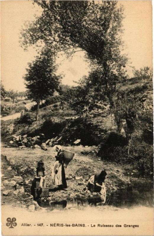 Carte postale ancienne Neris-les-Bains - Le Ruisseau des Granges à Néris-les-Bains