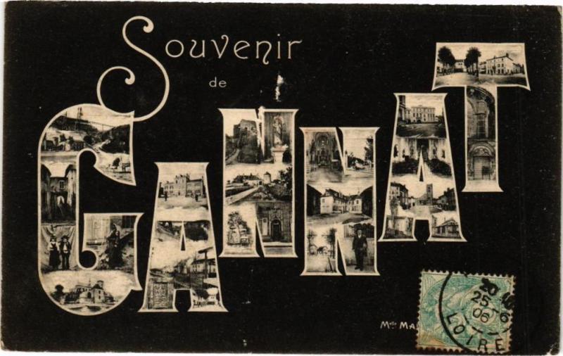 Carte postale ancienne Souvenir de Gannat à Gannat