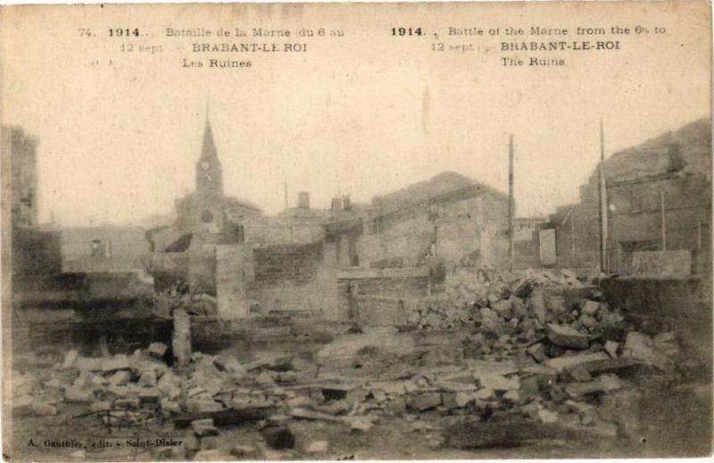 Carte postale ancienne Brabant le Roi-Les Ruines à Brabant-le-Roi