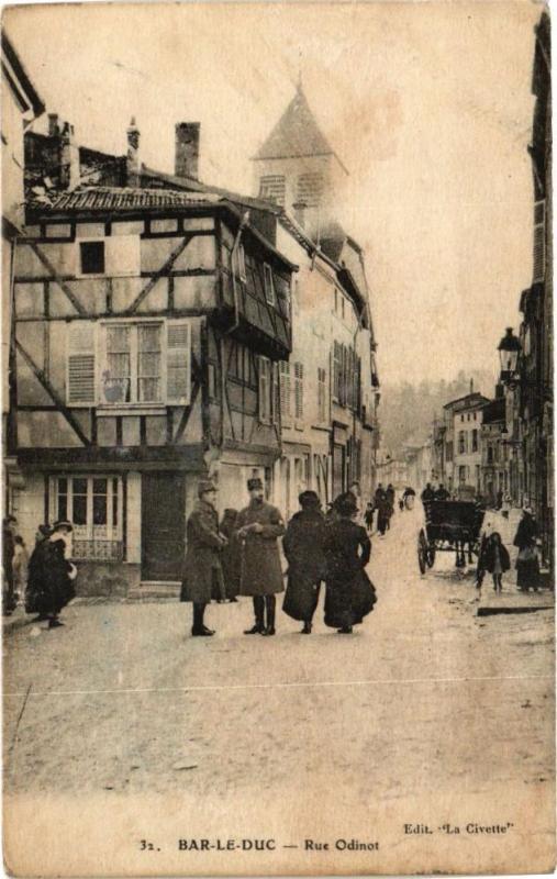 Carte postale ancienne Bar le Duc-Rue Odinot à Bar-le-Duc