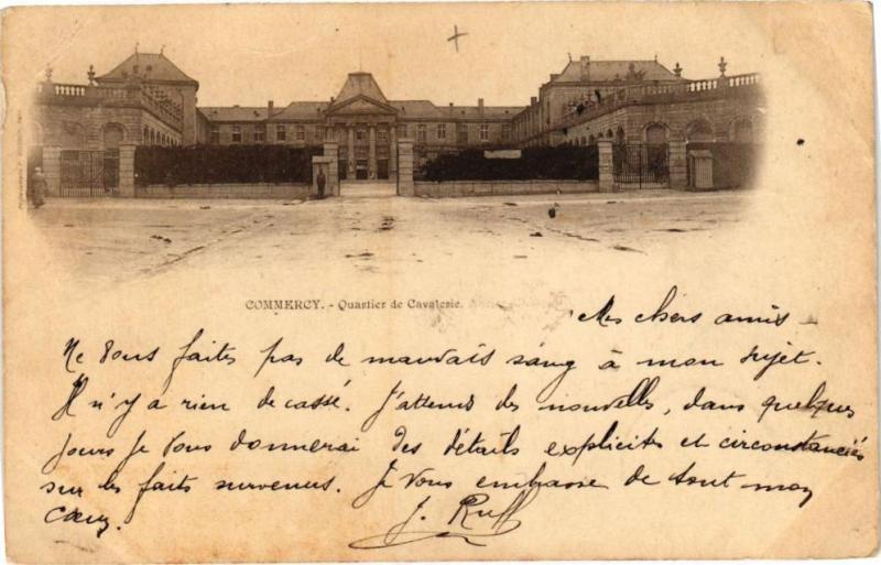 Carte postale ancienne Commercy-Quartier de Cavalerie à Commercy