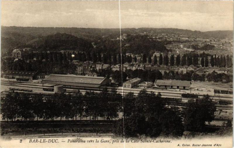 Carte postale ancienne Bar le Duc-Panorama vers la Gare pris de la Cote Sainte Catherine à Bar-le-Duc