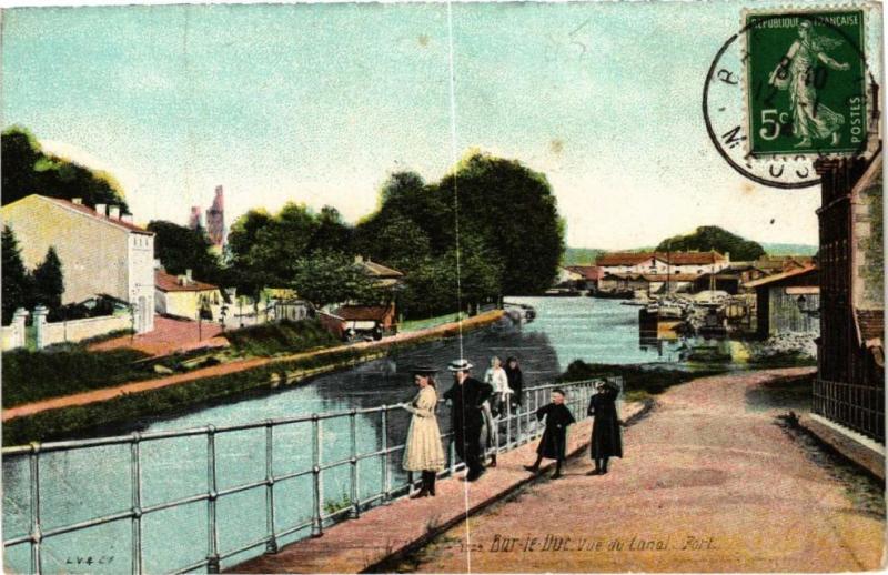 Carte postale ancienne Bar le Duc-Vue du Canal-Port à Bar-le-Duc