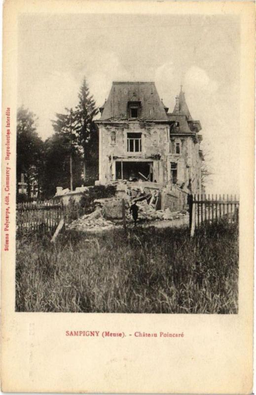 Carte postale ancienne Sampigny - Chateau Pioncaré à Sampigny