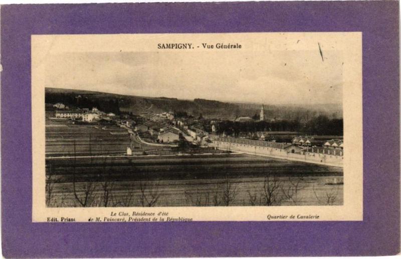 Carte postale ancienne Sampigny - Vue générale à Sampigny