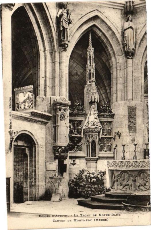 Carte postale ancienne Eglise d'Avioth - Le Tronc de Notre-Dame à Avioth