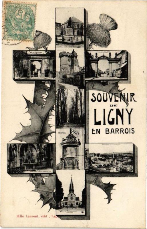 Carte postale ancienne Souvenir de Ligny en Barrois à Ligny-en-Barrois