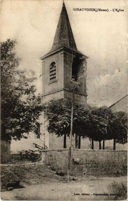 Carte postale ancienne Girauvoisin-L'Eglise à Girauvoisin