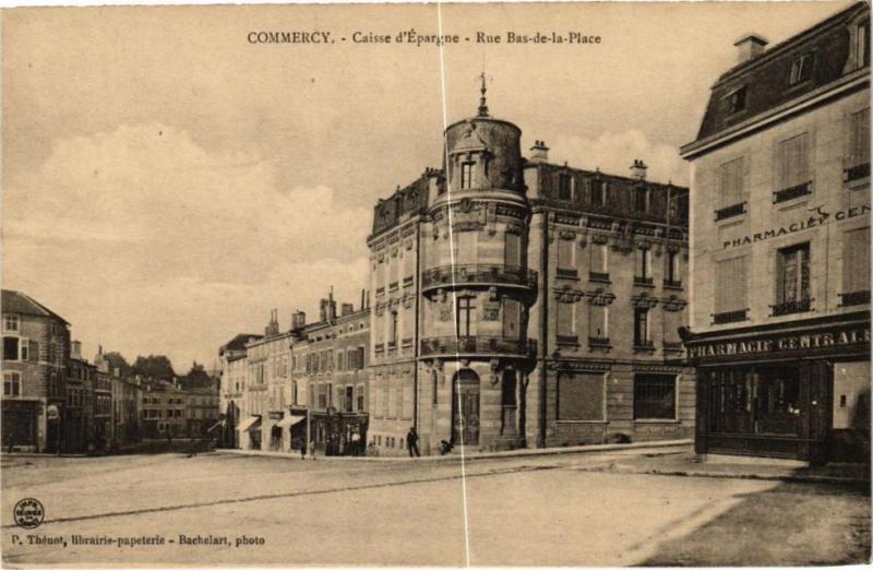 Carte postale ancienne Commercy-Caisse d'Epargne-Rue Bas de la Place à Commercy