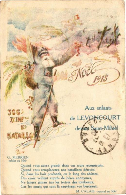 Carte postale ancienne Aux Enfants de Levoncourt devant Saint Mihiel à Levoncourt