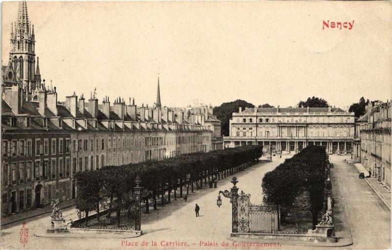 Carte postale ancienne Nancy-Place de la Carriére-Palais du Gouvernement à Nancy