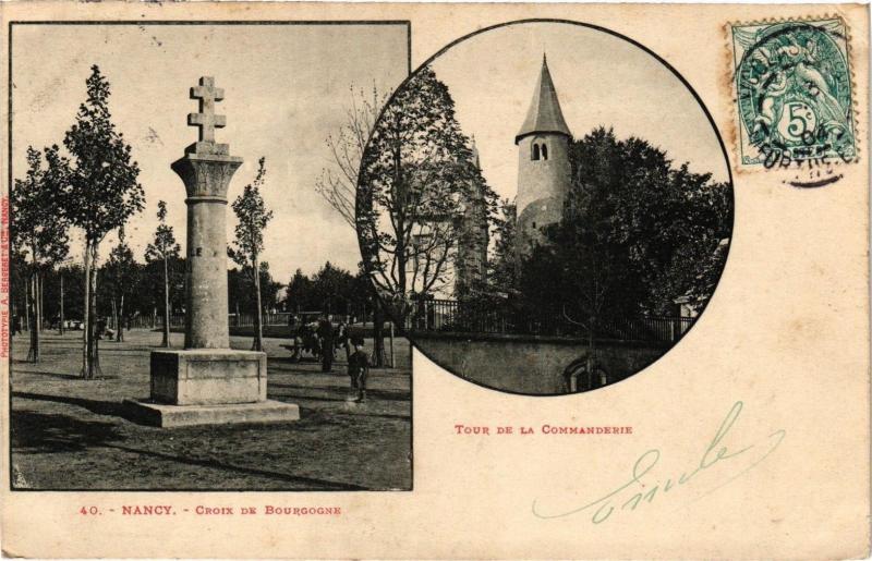 Carte postale ancienne Nancy-Croix de Bourgogne à Nancy