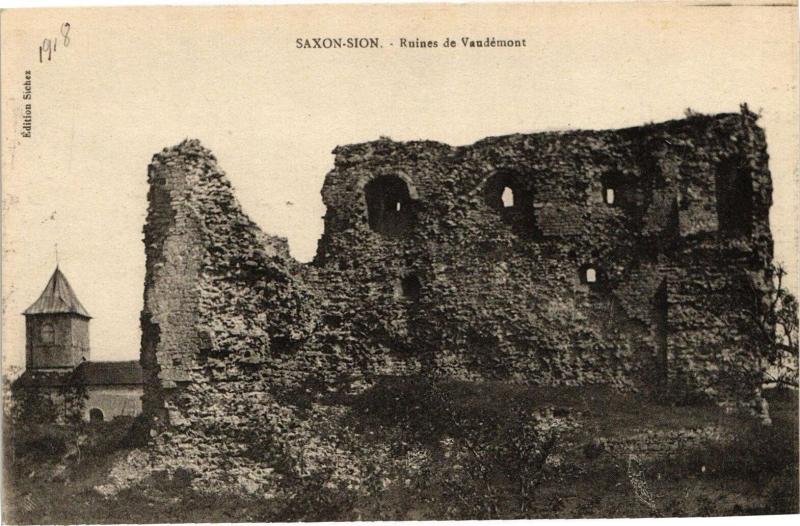 Carte postale ancienne Saxon Sion-Ruines de Vaudémont à Saxon-Sion