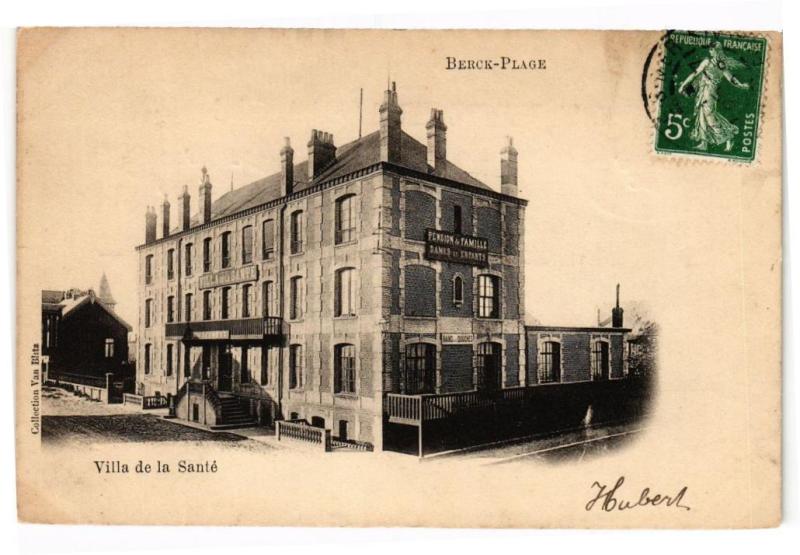 Carte postale ancienne Berck-Plage - Villa de la sante à Berck