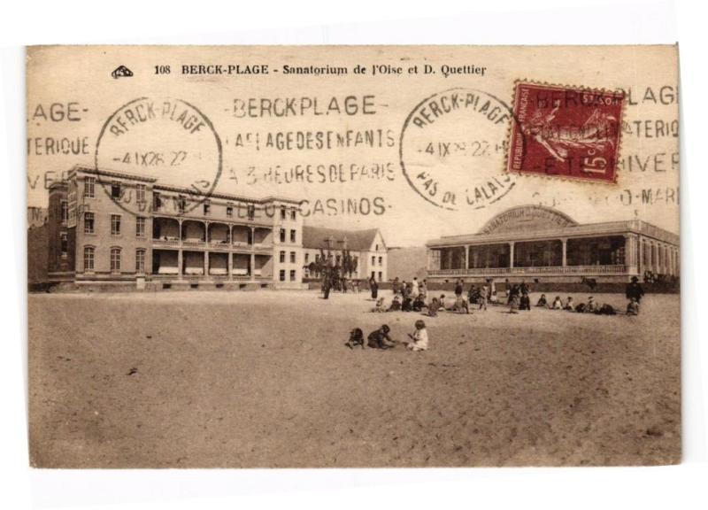 Carte postale ancienne Berck-Plage - Sanatorium de l'oise et à Berck